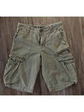 Kirra Green Military Cargo Shorts Men’s Sz 28 Vintage